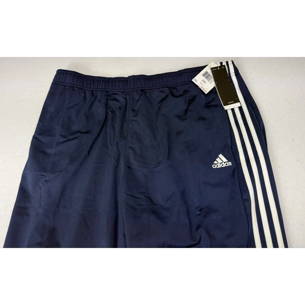 NEW Adidas men Essentials 3-Stripes Track Suit Legend Ink (NAVY) / White - 2XL